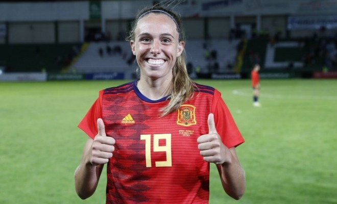 Maitane López tras debutar con la selección española en Cáceres.