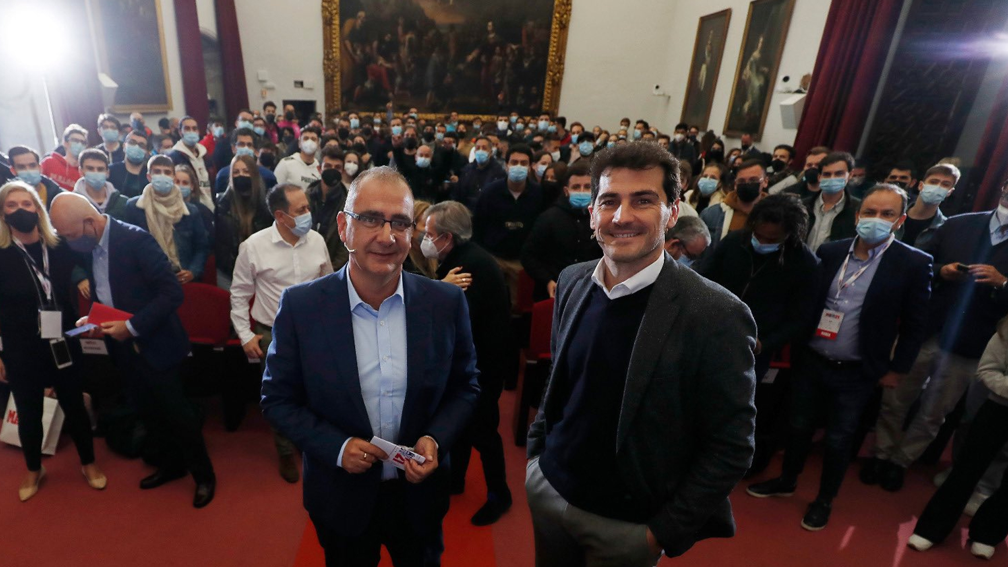 Iker Casillas y Juan Ignacio Gallardo durante el MARCA Sport Weekend.