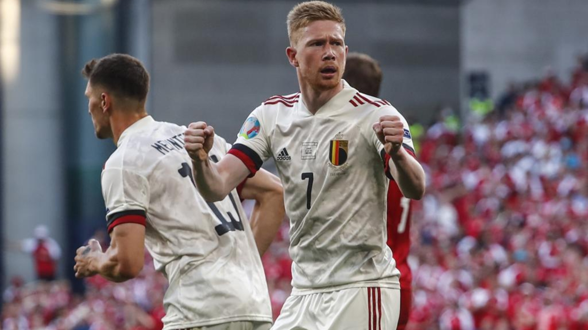 Kevin de Bruyne celebra un gol con Bélgica en la pasada Eurocopa
