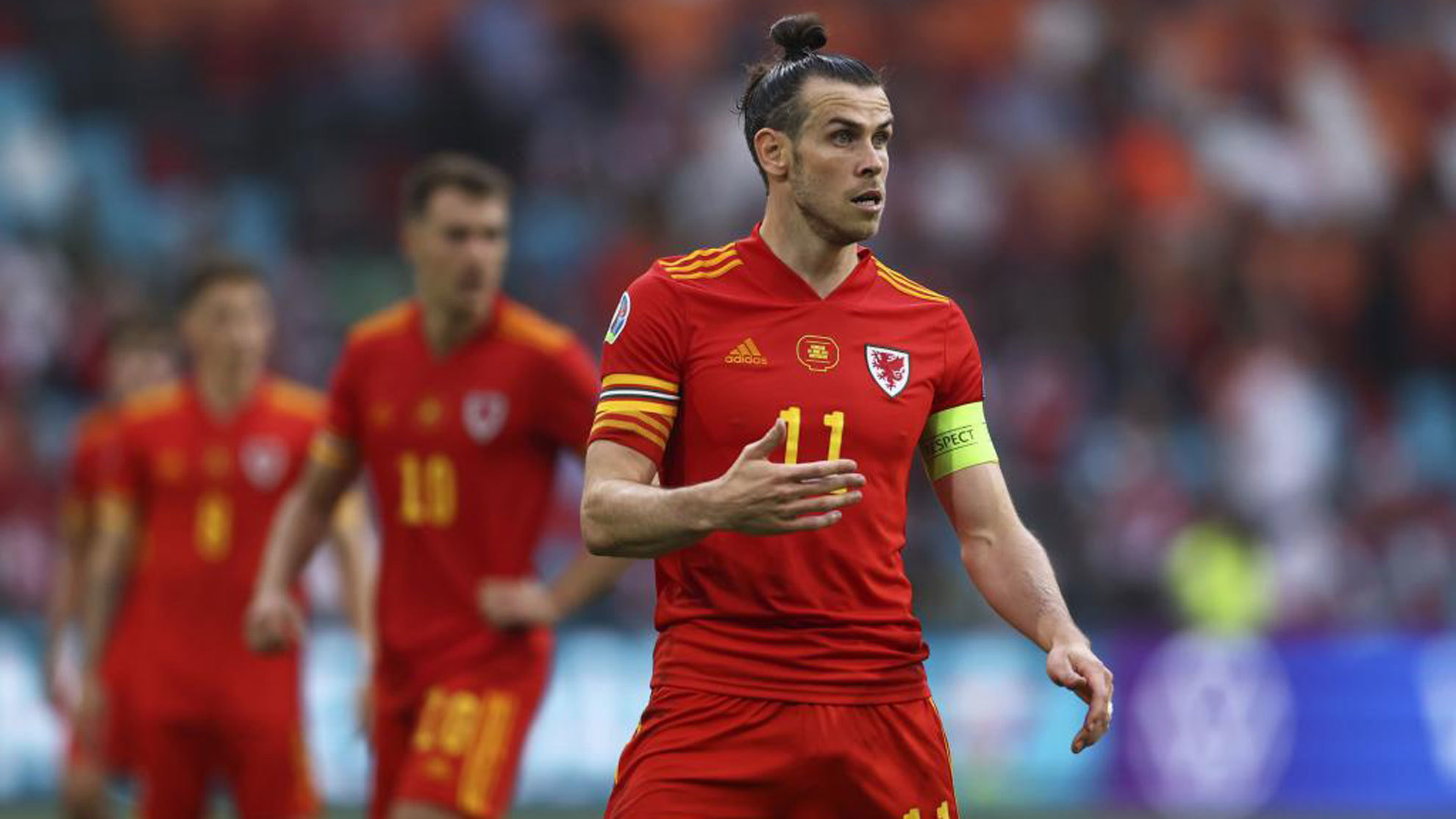 Gareth Bale, con Gales en el último partido ante Bielorrusia.
