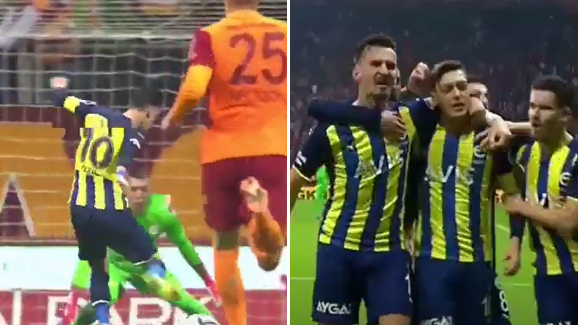 Özil marca un golazo en la victoria del Fenerbahçe ante Galatasaray en el Clásico turco