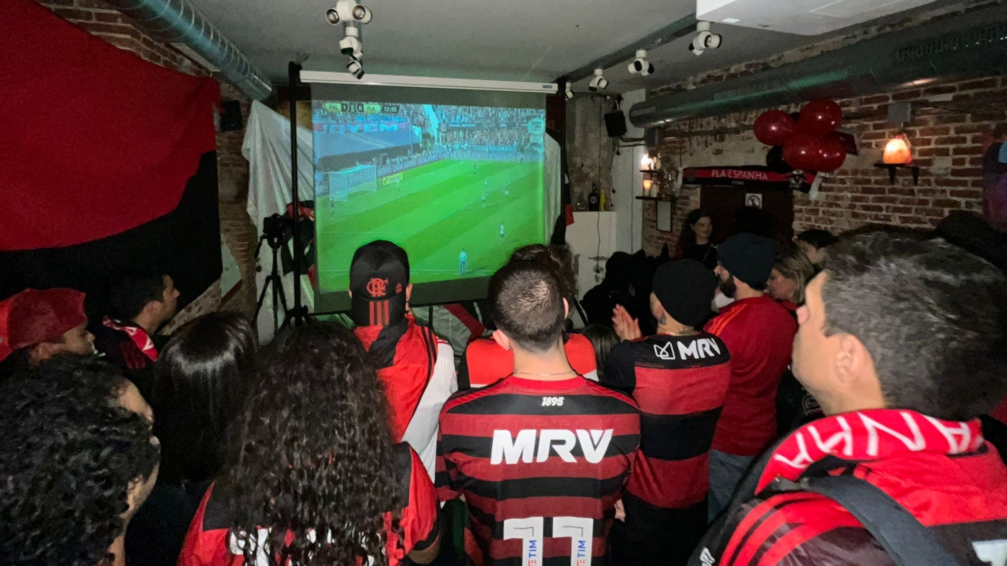 Afición de Flamengo en Madrid.