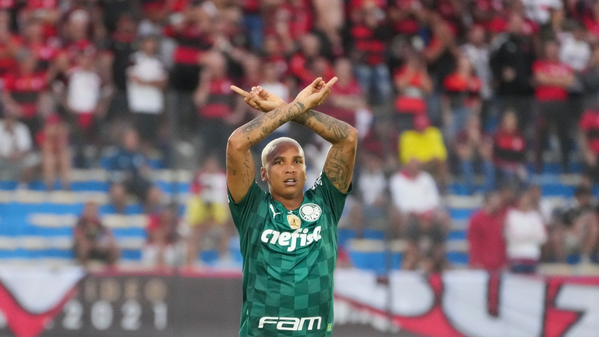 Deyverson, autor del gol que le daba el ttulo a Palmeiras.