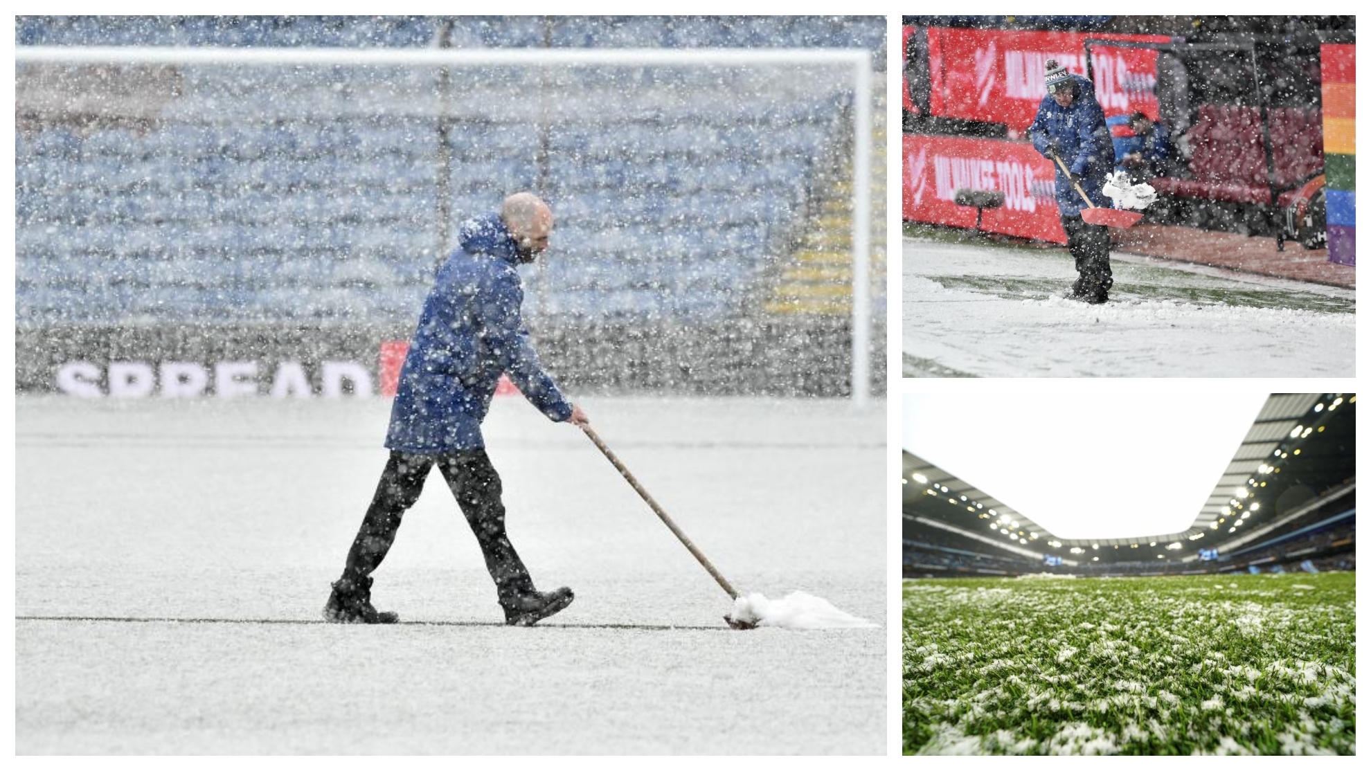 La nieve obligó a suspender el partido del Burnley ante el Tottenham.