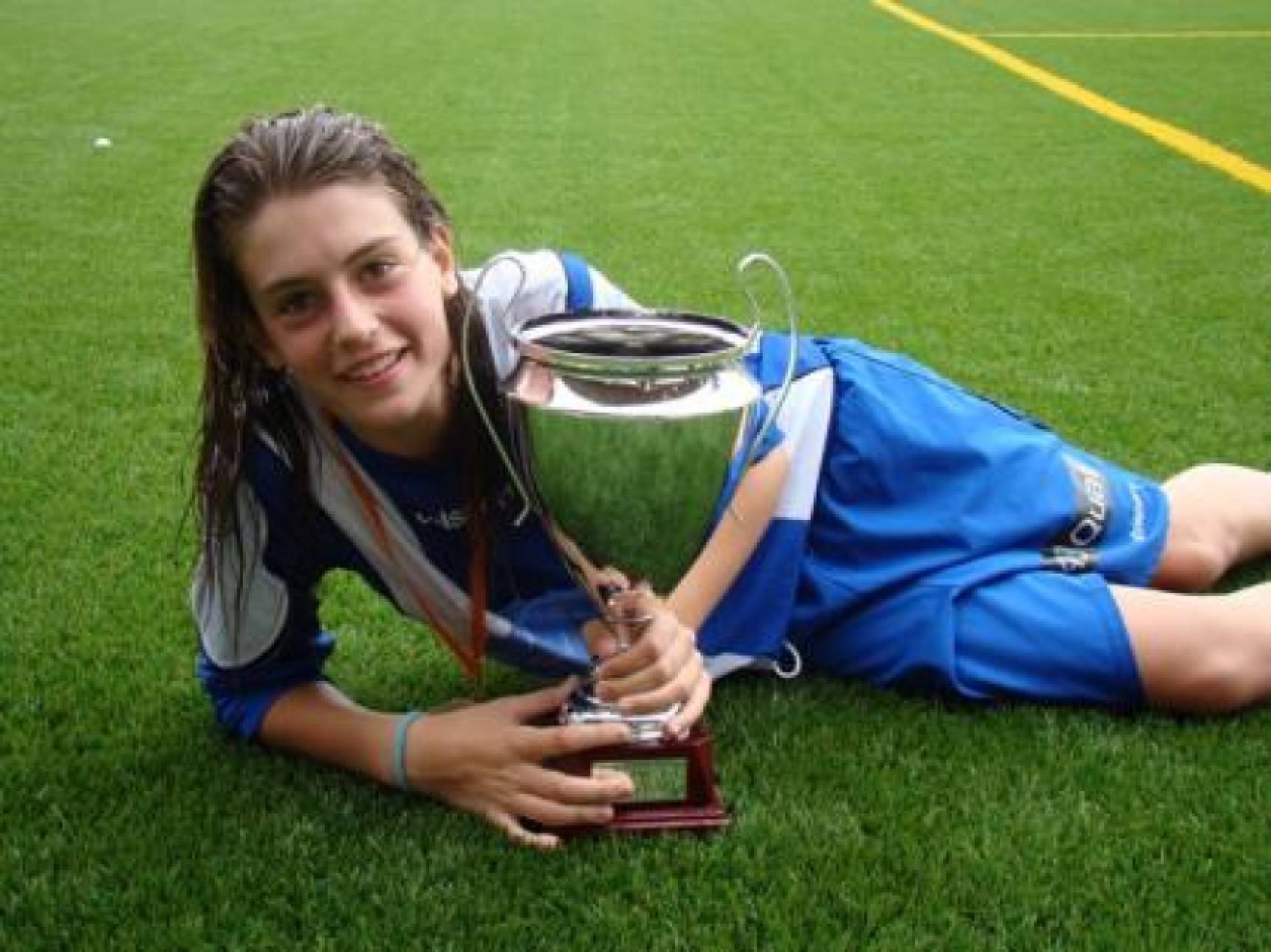 Alexia Putellas tras ganar una Copa con el RCD Espanyol.