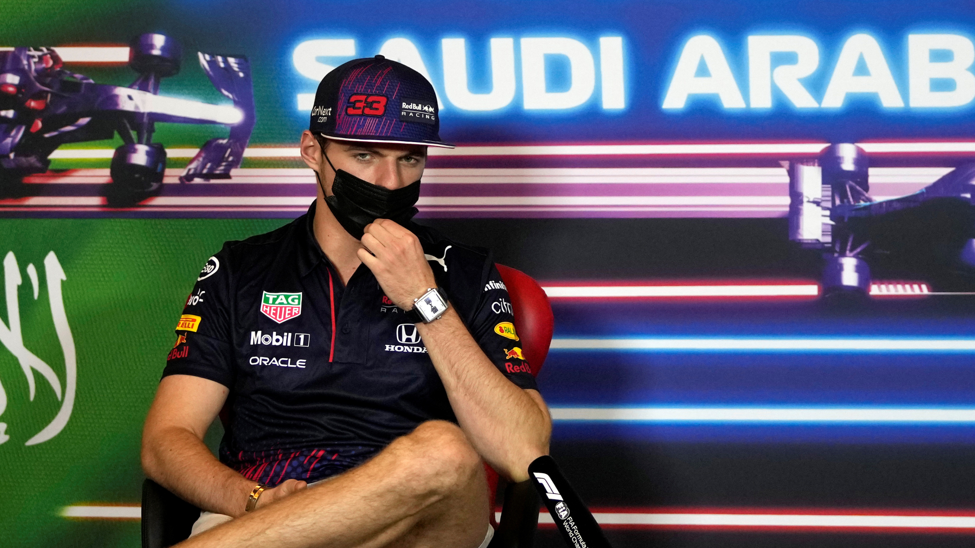 Max Verstappen en conferencia de prensa del GP de Arabia Saudita.