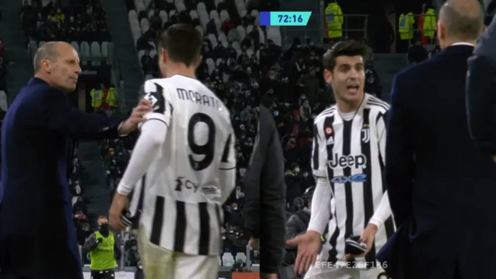 Juventus: Allegri and Morata&#39;s heated exchange in Juventus&#39; win vs Genoa:  You&#39;d better shut up | Marca