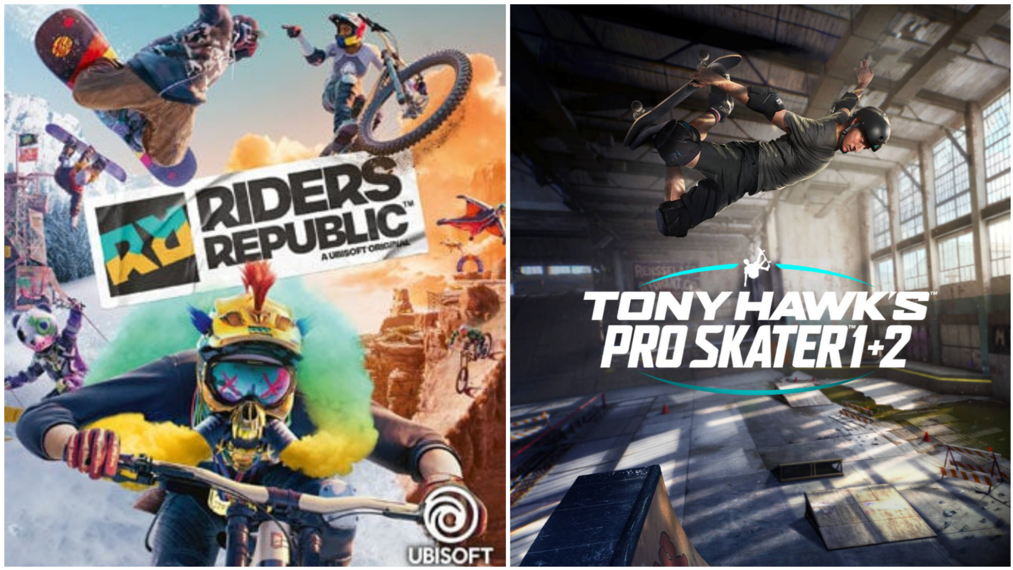 Riders Republic y Tony Hawk Pro Skater 1+2