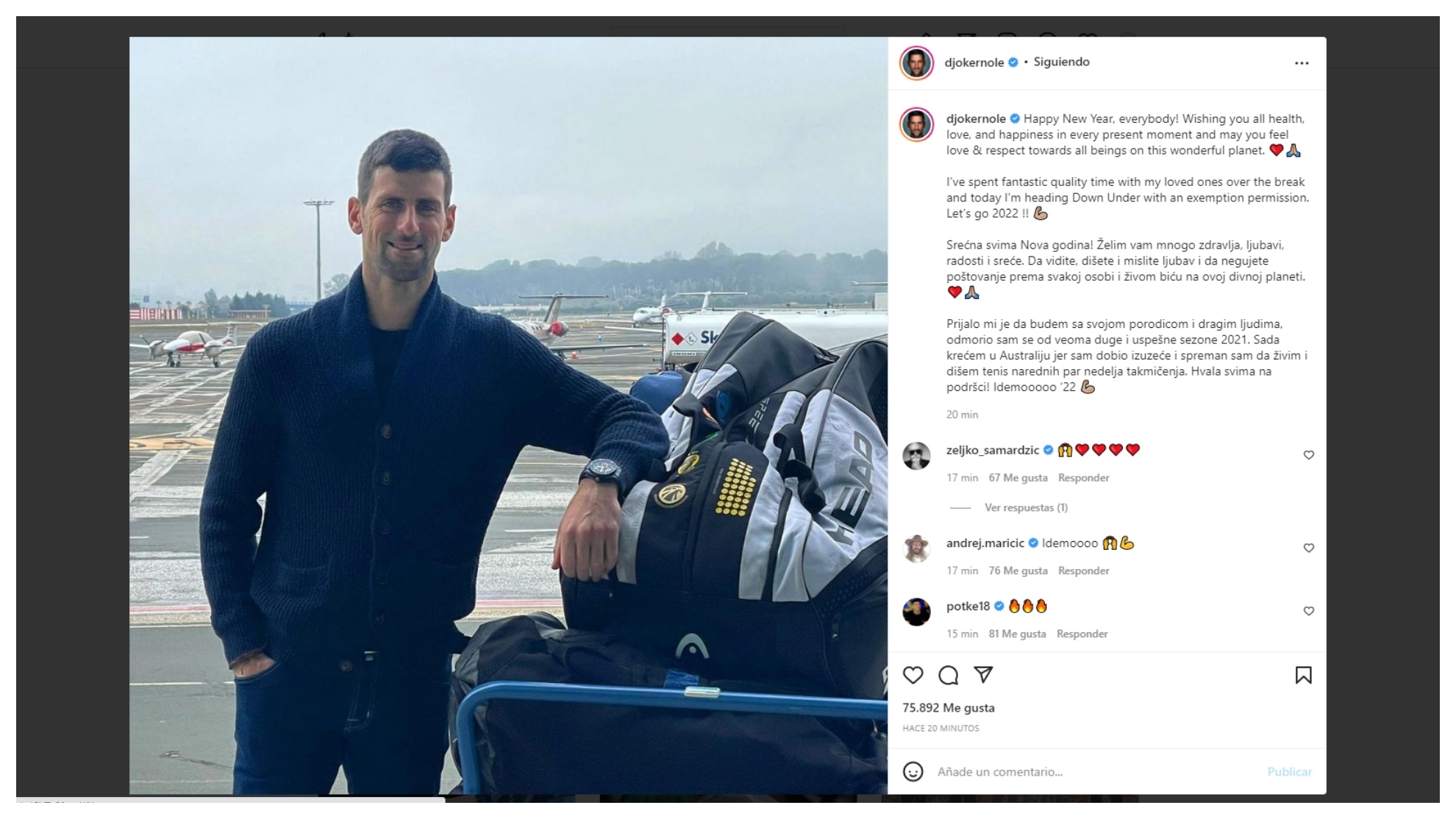 Open de Australia 2022: Novak Djokovic recibe una exención médica del  Gobierno australiano y jugará el Open de Australia | Marca