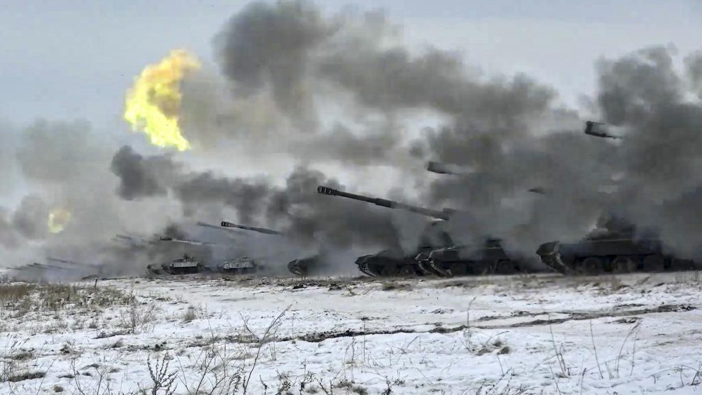 Maniobras de la artillera rusaA