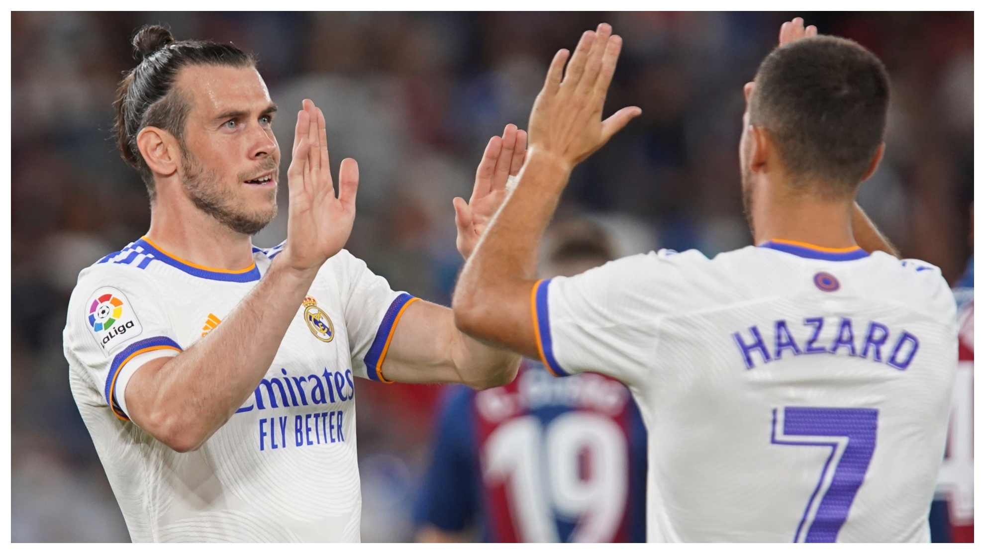 Bale y Hazard, en el partido de esta temorada en el campo del Levante.