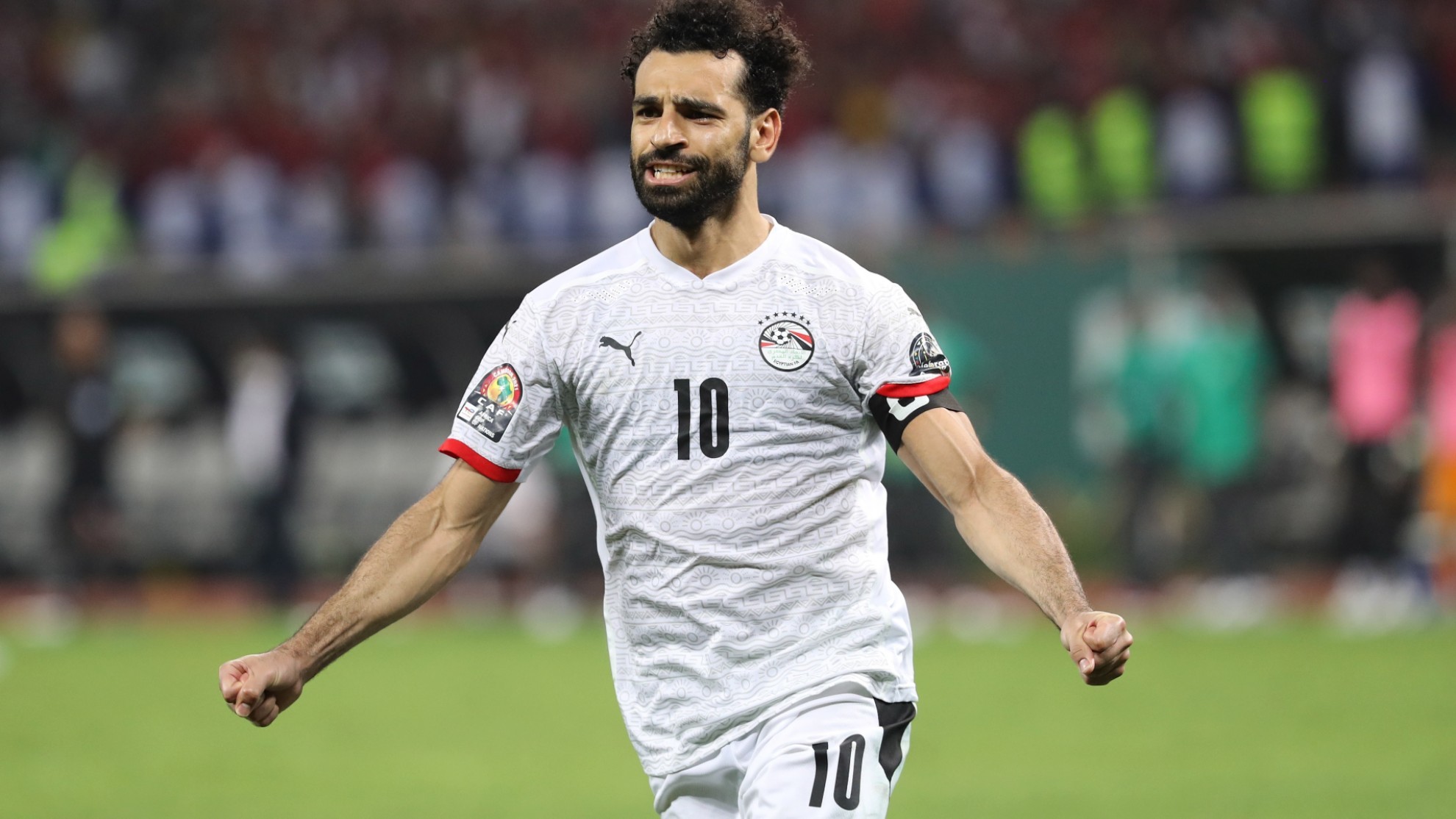Salah, celebra el pase a cuartos de Egipto tras ganar la tanda de penaltis contra Costa de Marfil