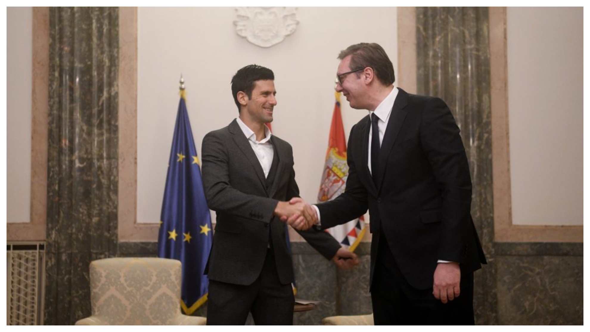 Djokovic, junto al presidente Vukic