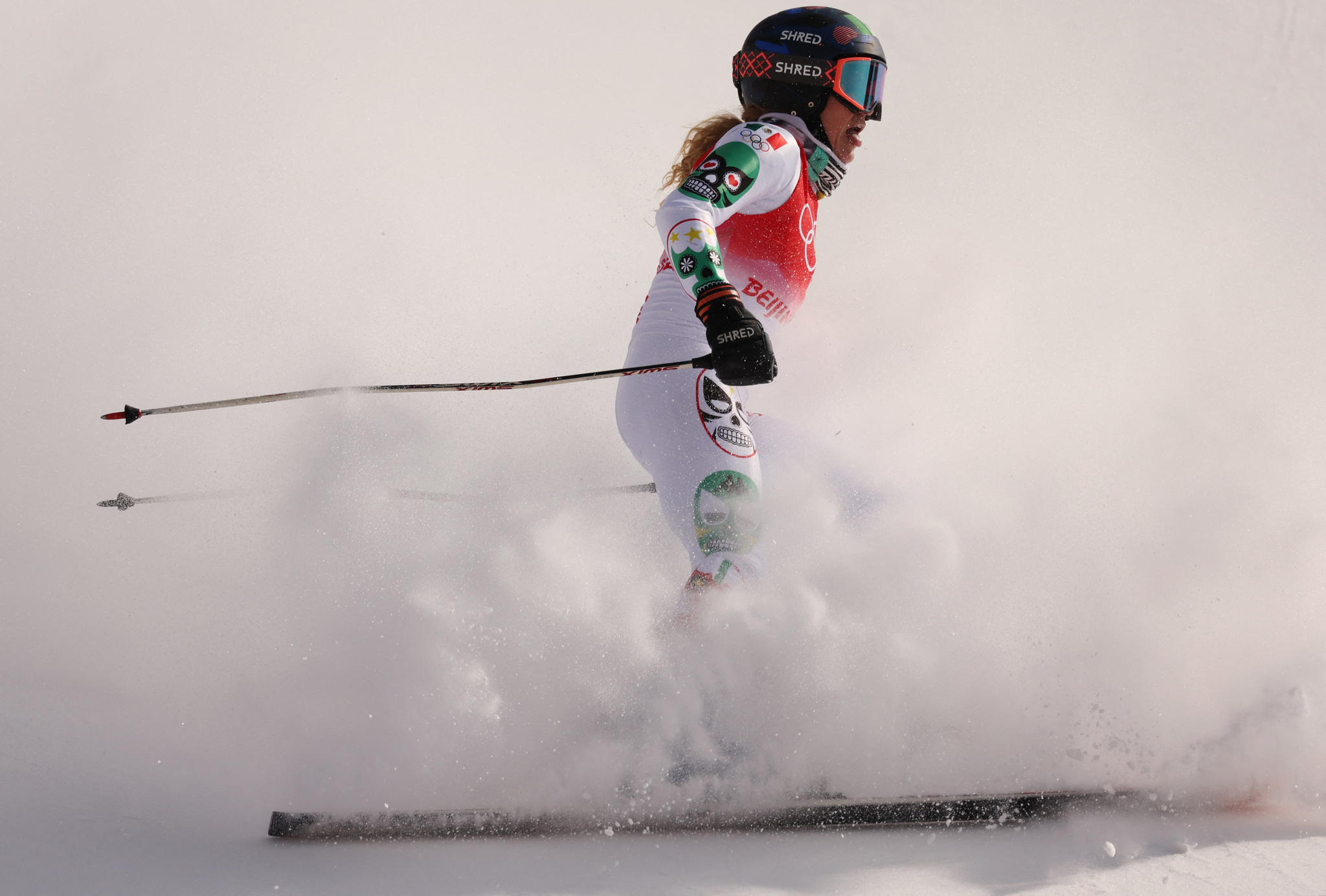 Sarah Schepler en el Centro Nacional de Esquí Alpino de Beijing 2022