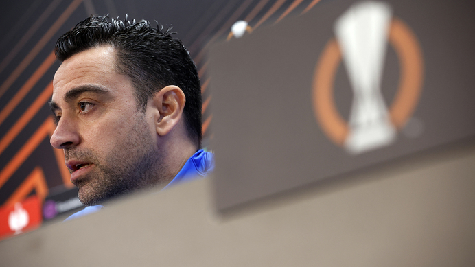 Xavi Hernndez, en conferencia de prensa previo al duelo ante Napoli.