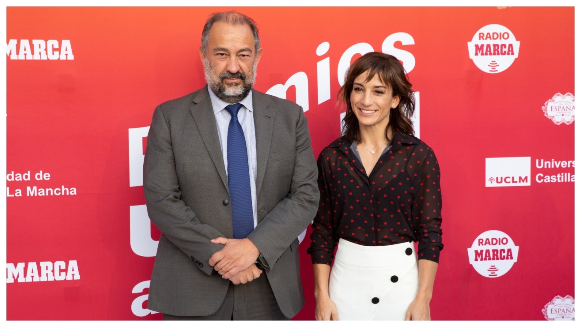 Sandra Snchez junto a Jos Julin Garde, rector de la Universidad de Castilla-La Mancha.