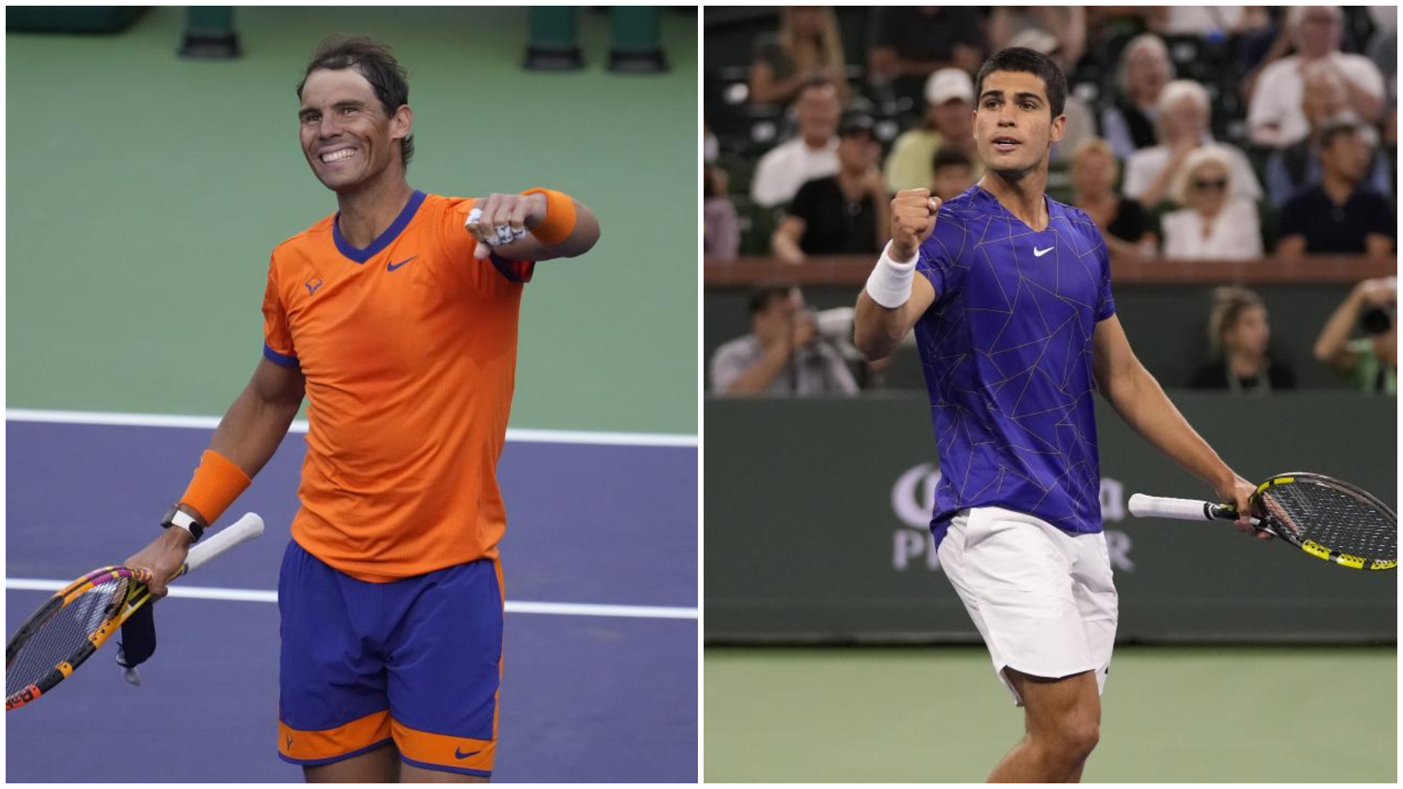 Rafa Nadal - Carlos Alcaraz: horario y dónde ver el partido de semifinales de Indian Wells.