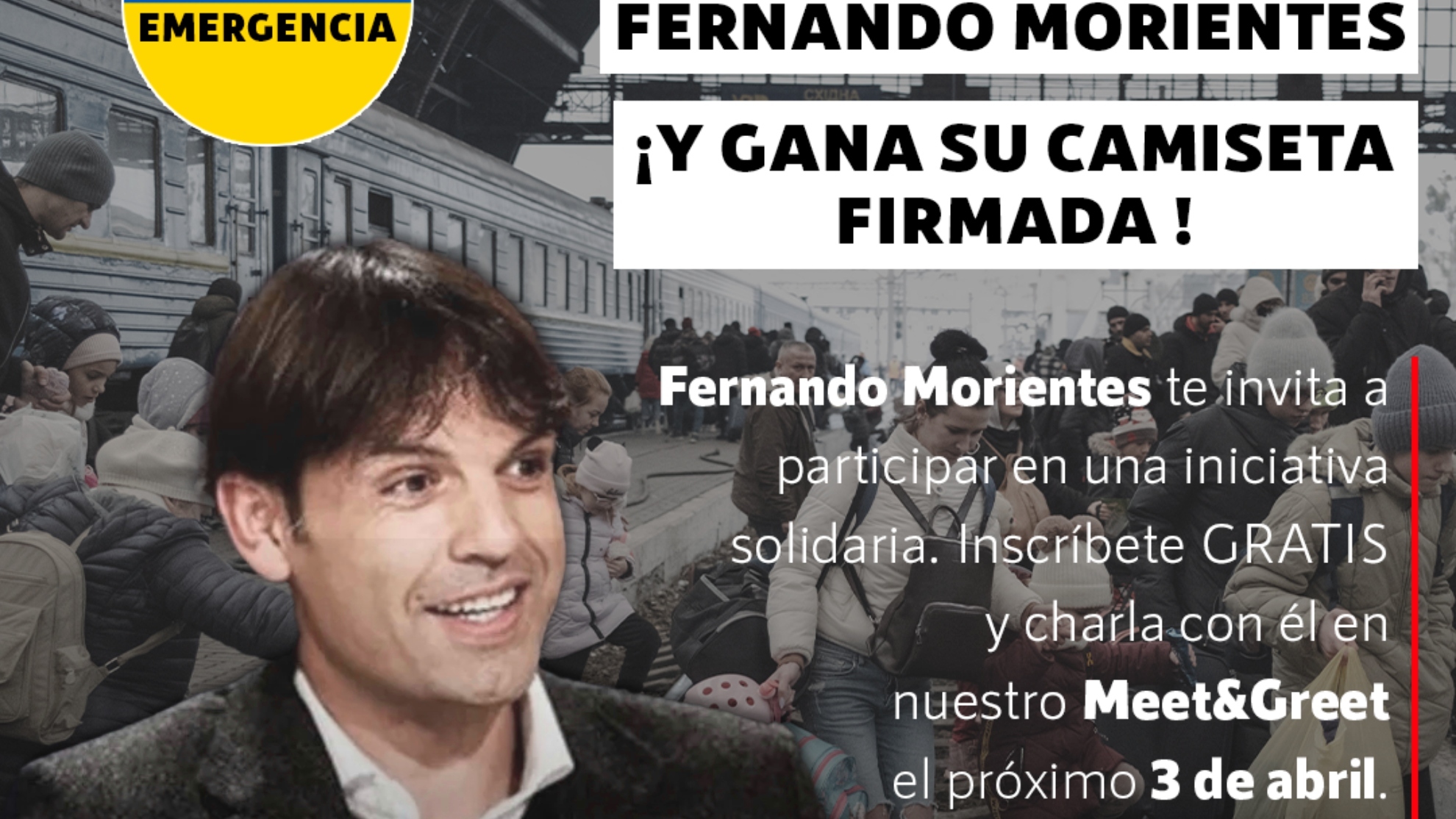Conoce a Fernando Morientes en una sala virtual interactiva, colabora con una causa solidaria... ¡Y llévate una camiseta firmada!