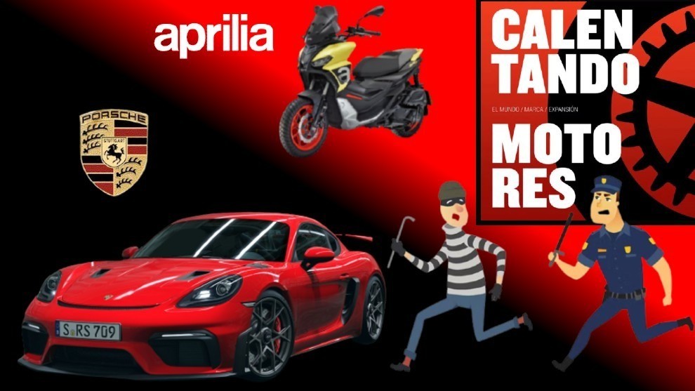 Calentando Motores: robos de coches, Porsche Cayman GT4 RS y Aprilia SR GT
