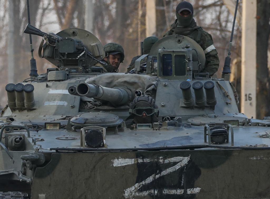Tanque ruso en la zona de Donbass