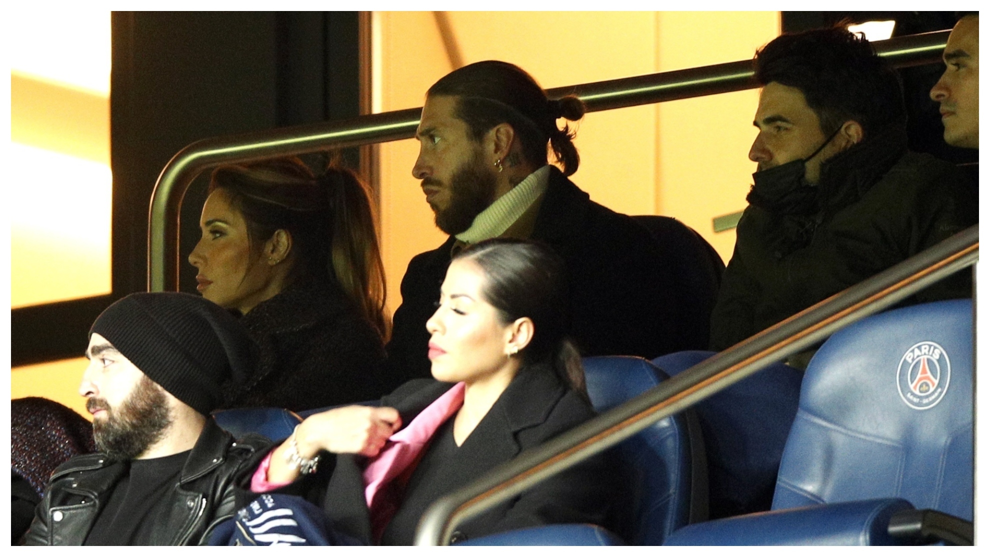 Ramos in the stands during PSG vs Real Madrid