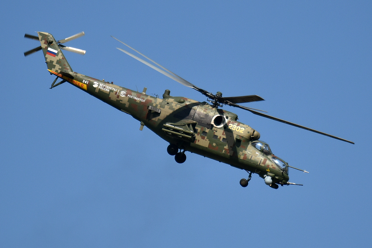 Helicptero MI-35, basado en el Mi-24 como los usados en el ataque