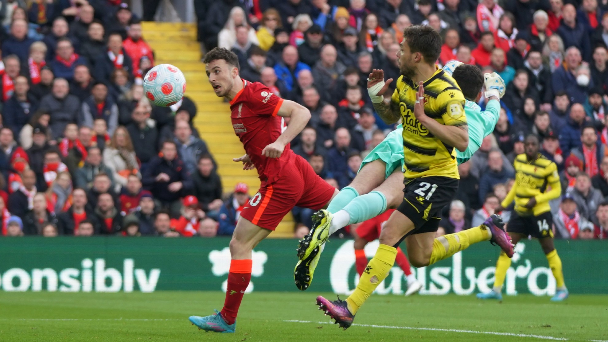 Liverpool beat Watford to go provisionally top of the Premier League table