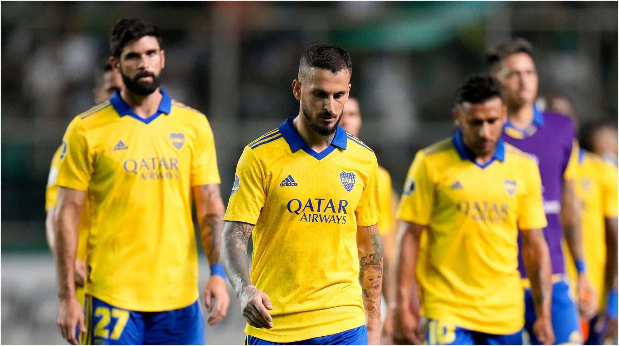 Benedetto, Orsini y Salvio se retiran tras perder ante el Deportivo Cali.