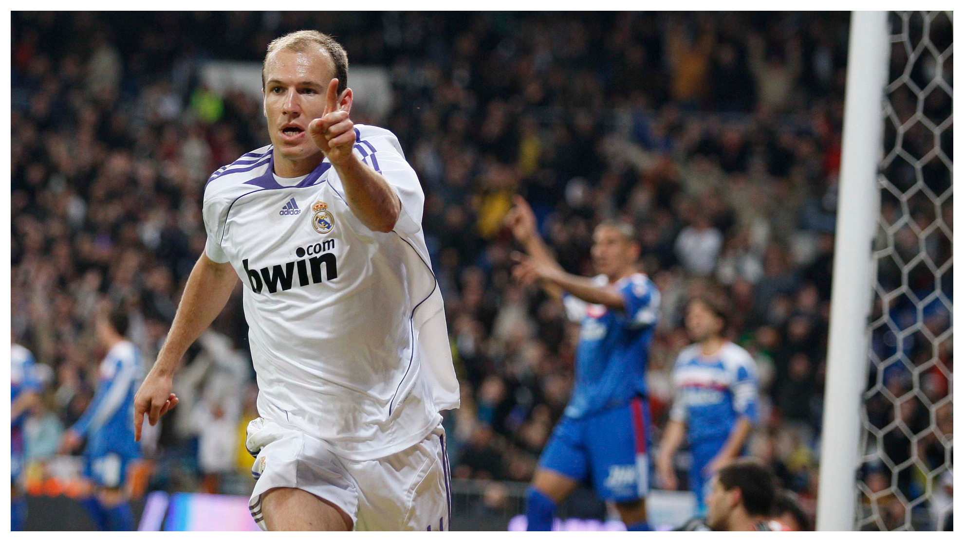Robben celebra el gol al Getafe que, poco despus, sera anulado.