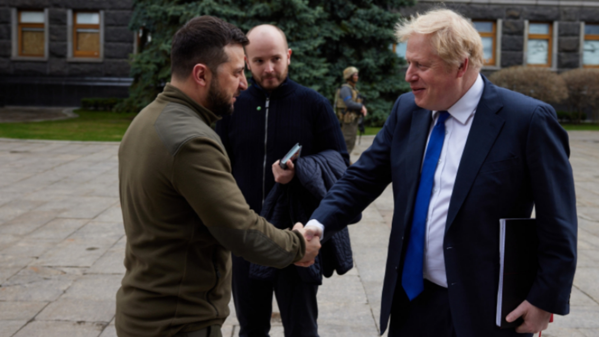 Boris Johnson meeting with Volodimir Zelenski