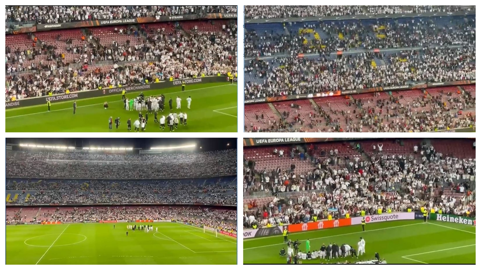 El Camp Nou más blanco que nunca, ¡tremenda fiesta alemana en las gradas!