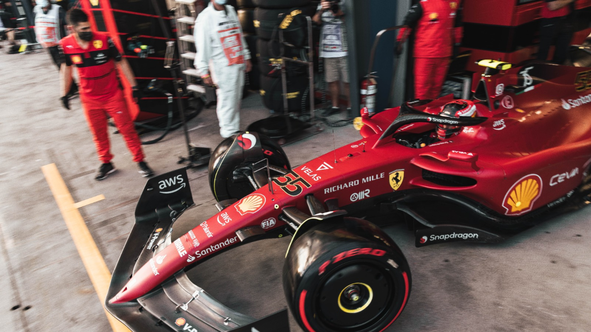El Ferrari de Carlos Sainz, en Melbourne.