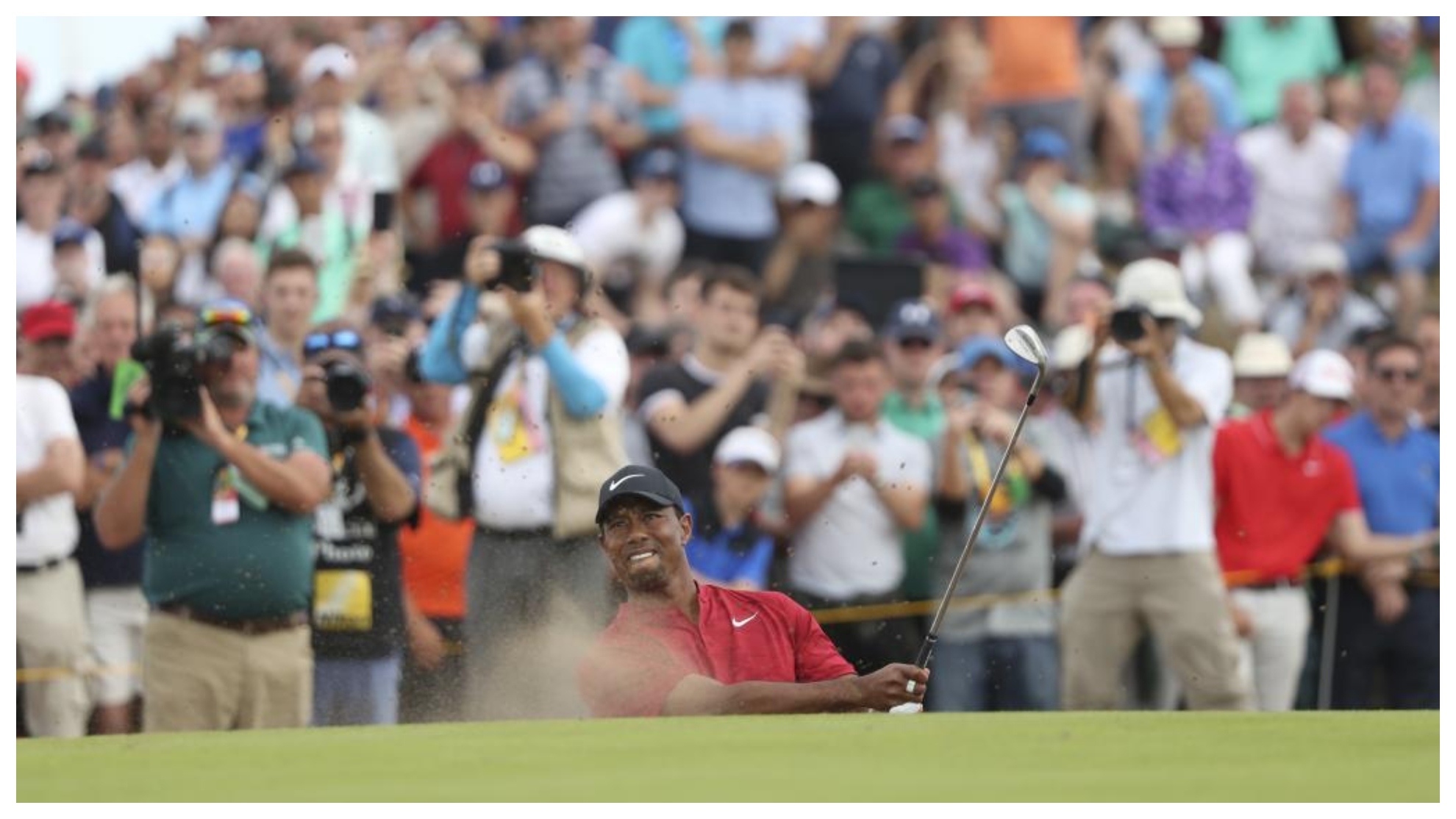 Tiger Woods en Carnoustie en 2018.