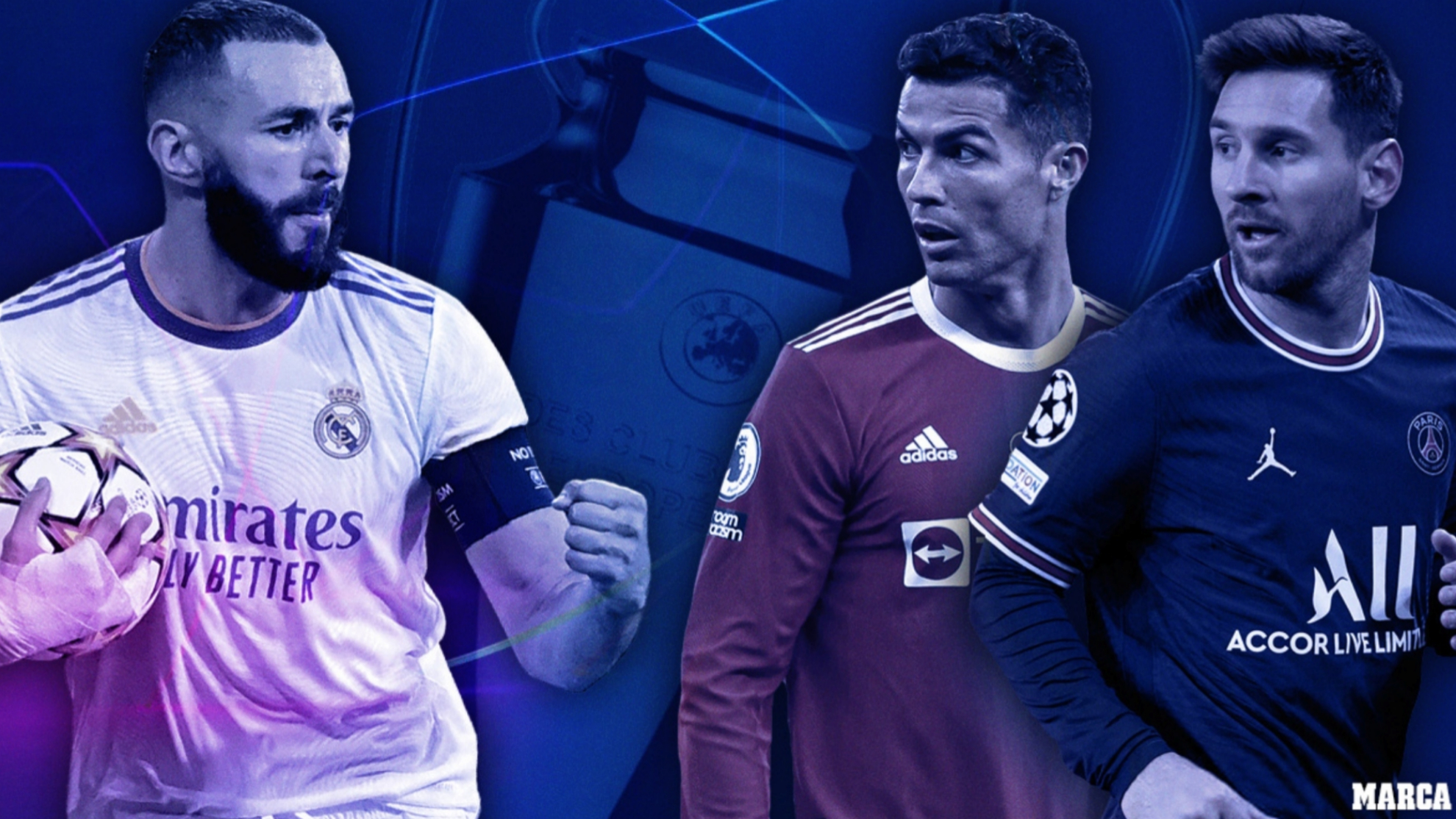 Benzema acecha los rcords de Cristiano Ronaldo y Leo Messi