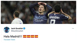 El "Hala Madrid" de Grealish que se ha hecho viral