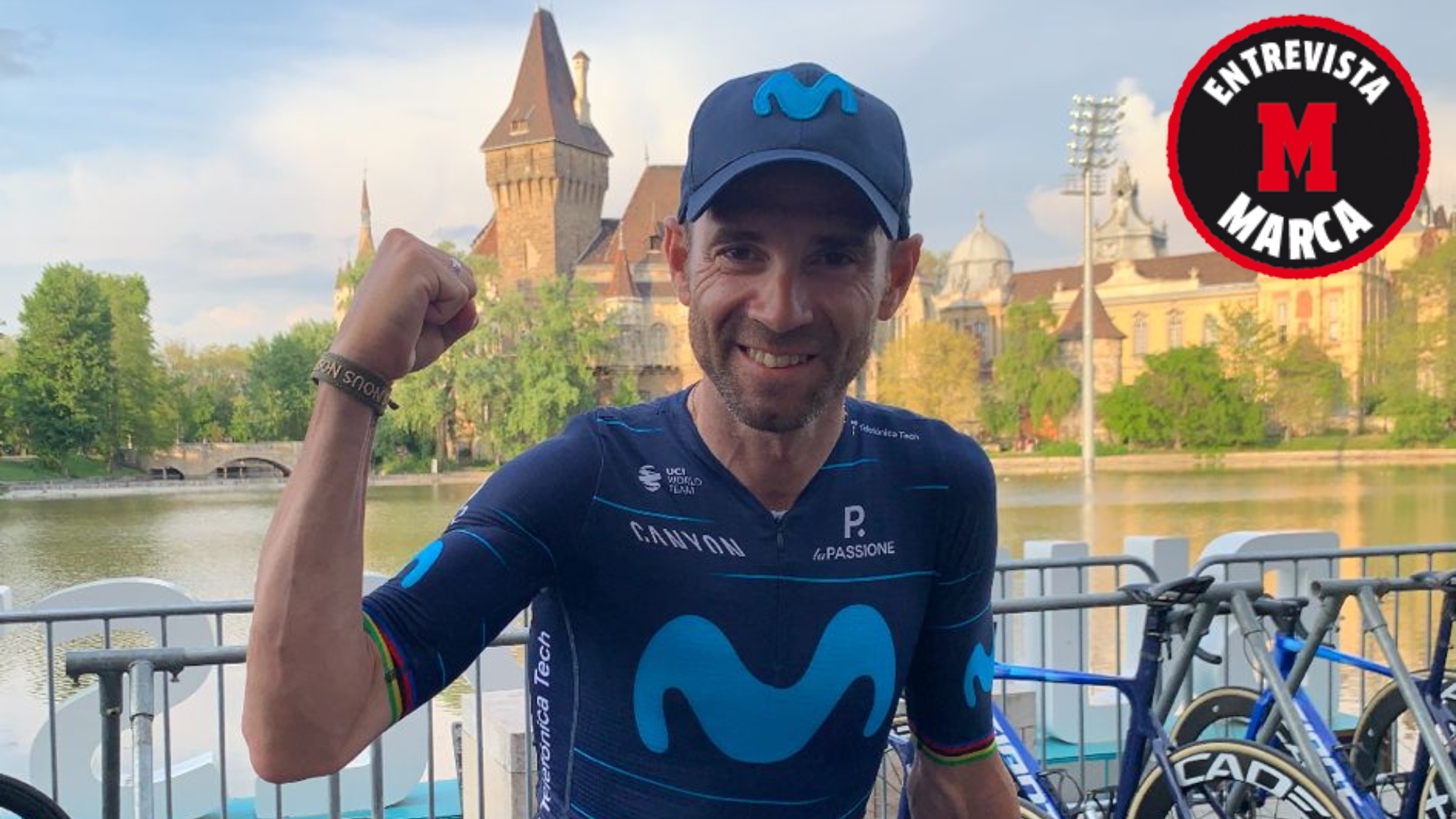 Alejandro Valverde, posando para MARCA en Budapest