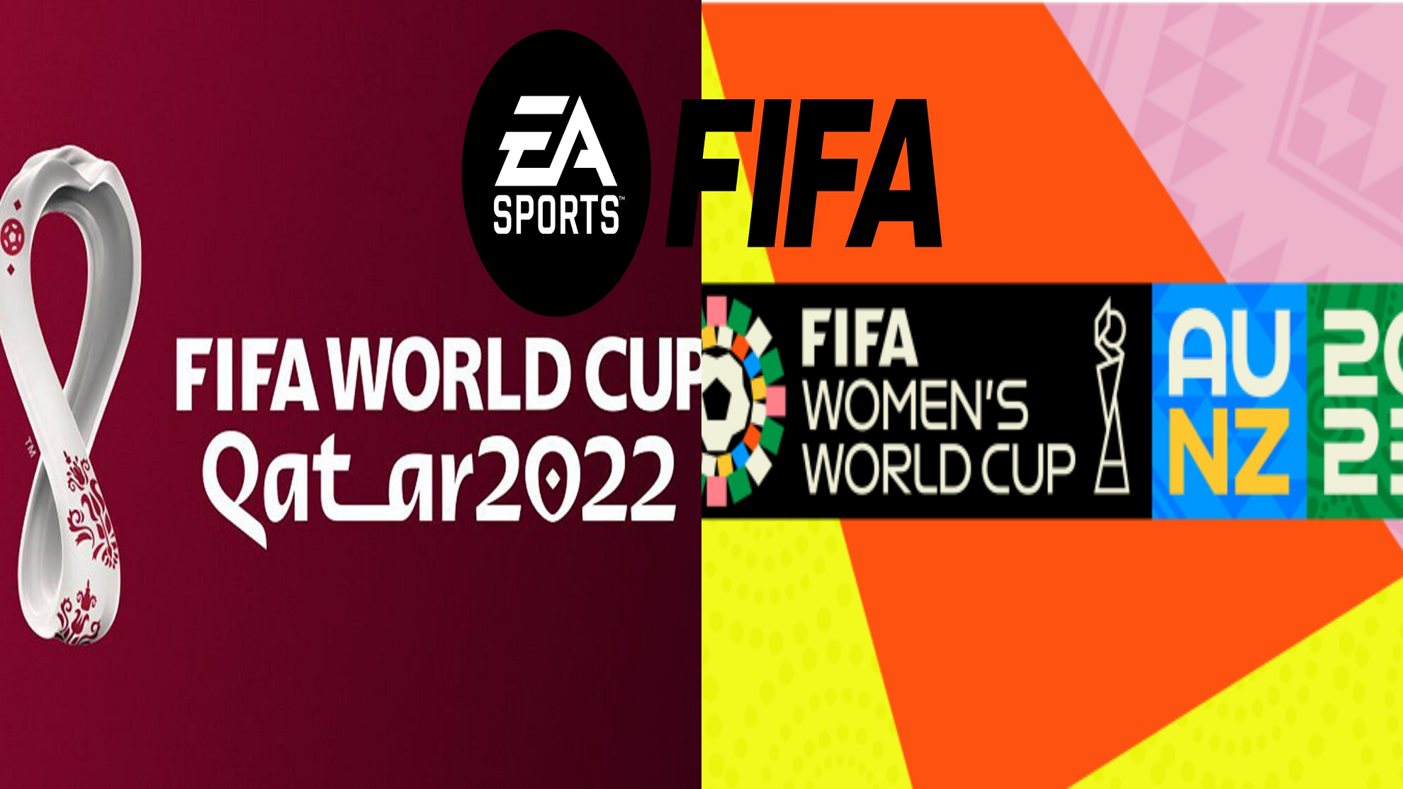 Los logos del Mundial de Qatar 2022 y Australia NZ 2023