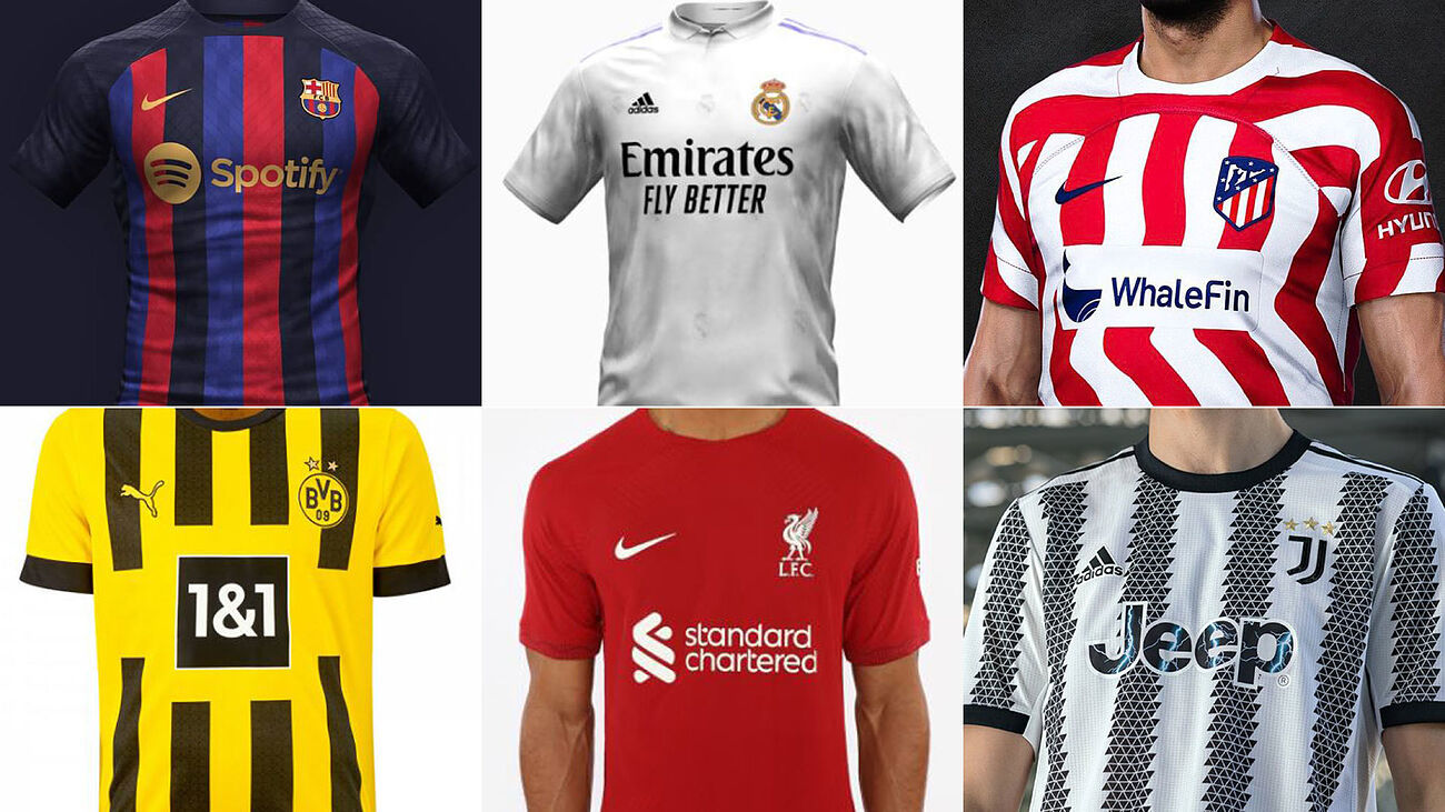 The new kits (official and leaked) from Europe's top teams
