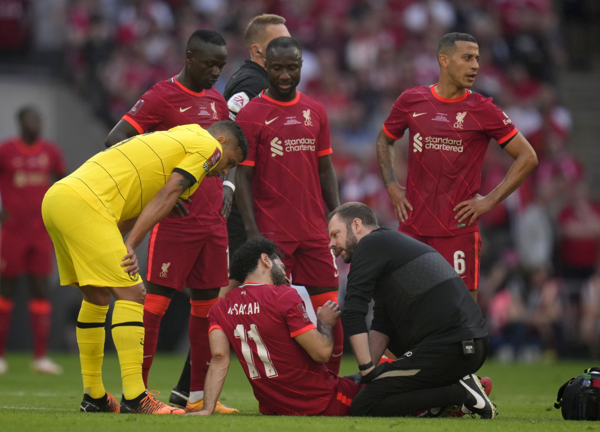 Salah suffers injury just two weeks before the Champions League final