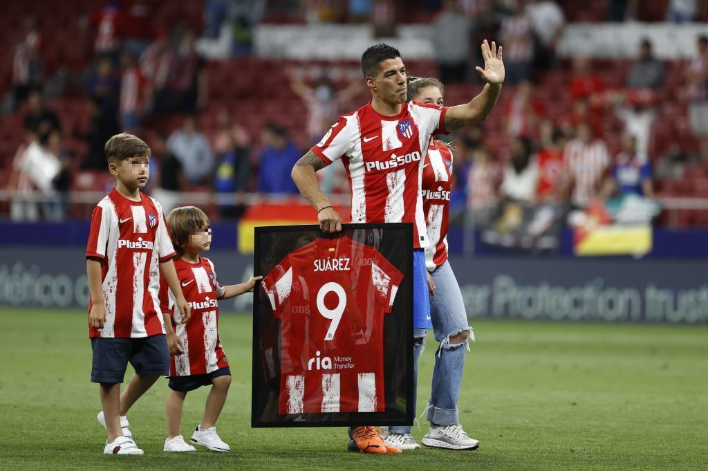 Luis Suárez, en su despedida del Atlético.