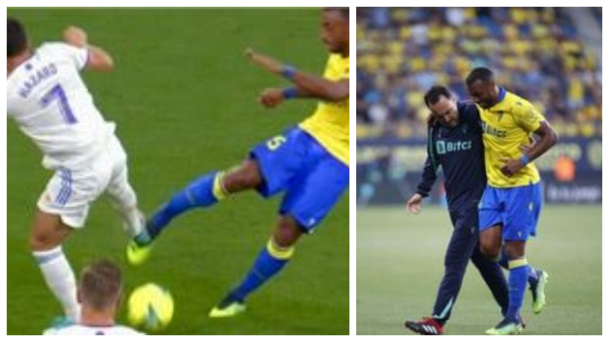 Hazard provoca una doble fractura en el pie de Akapo tras su terrible  planchazo | MARCA Claro Colombia