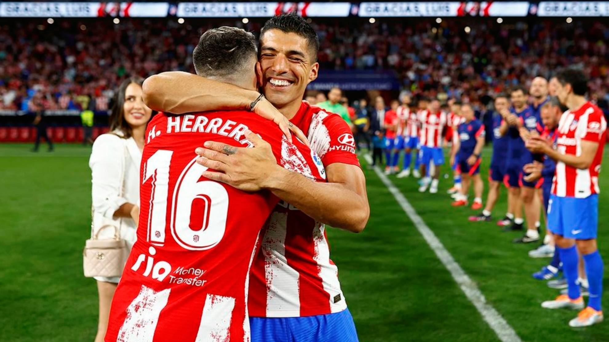 La emotiva despedida de Luis Suárez y Herrera en el Wanda Metropolitano