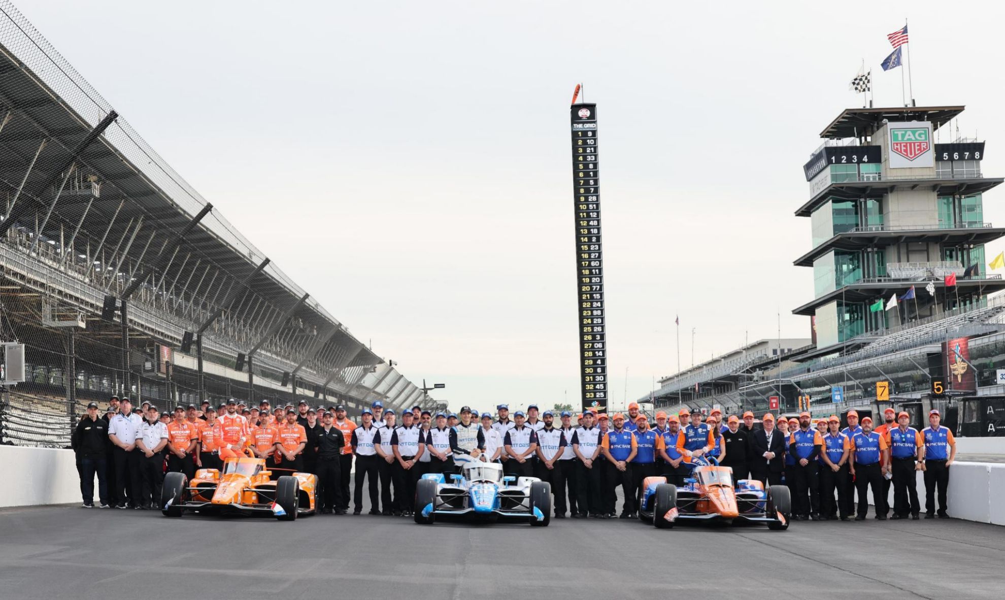Indy 500 - 500 Millas de Indianapolis - primera lnea - primera fila - Dixon - Palou  - VeeKay