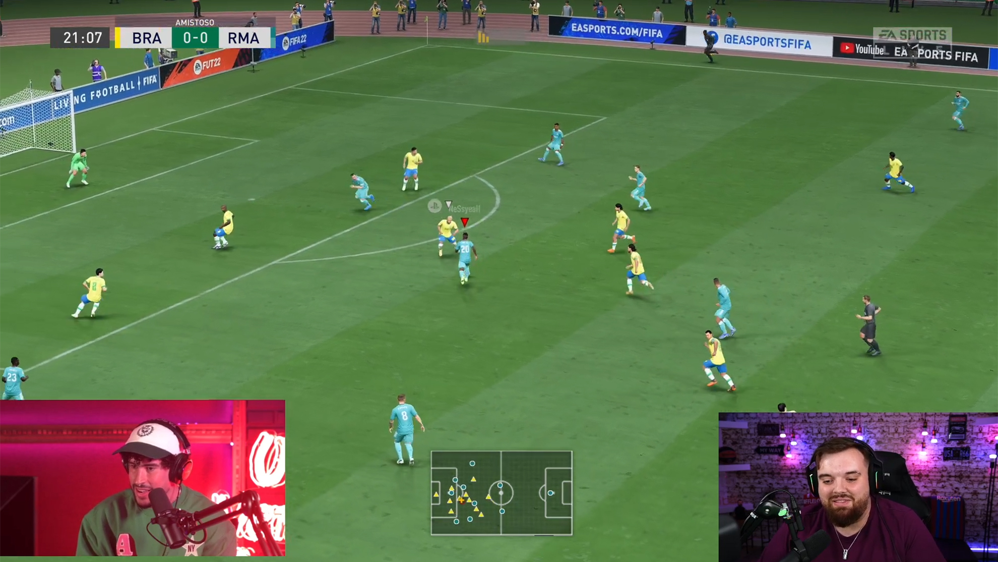 Ibai vs Bad Bunny en FIFA 22: "Aquí de amistoso nada, cabrón"; ¿Quién ganó el partido?