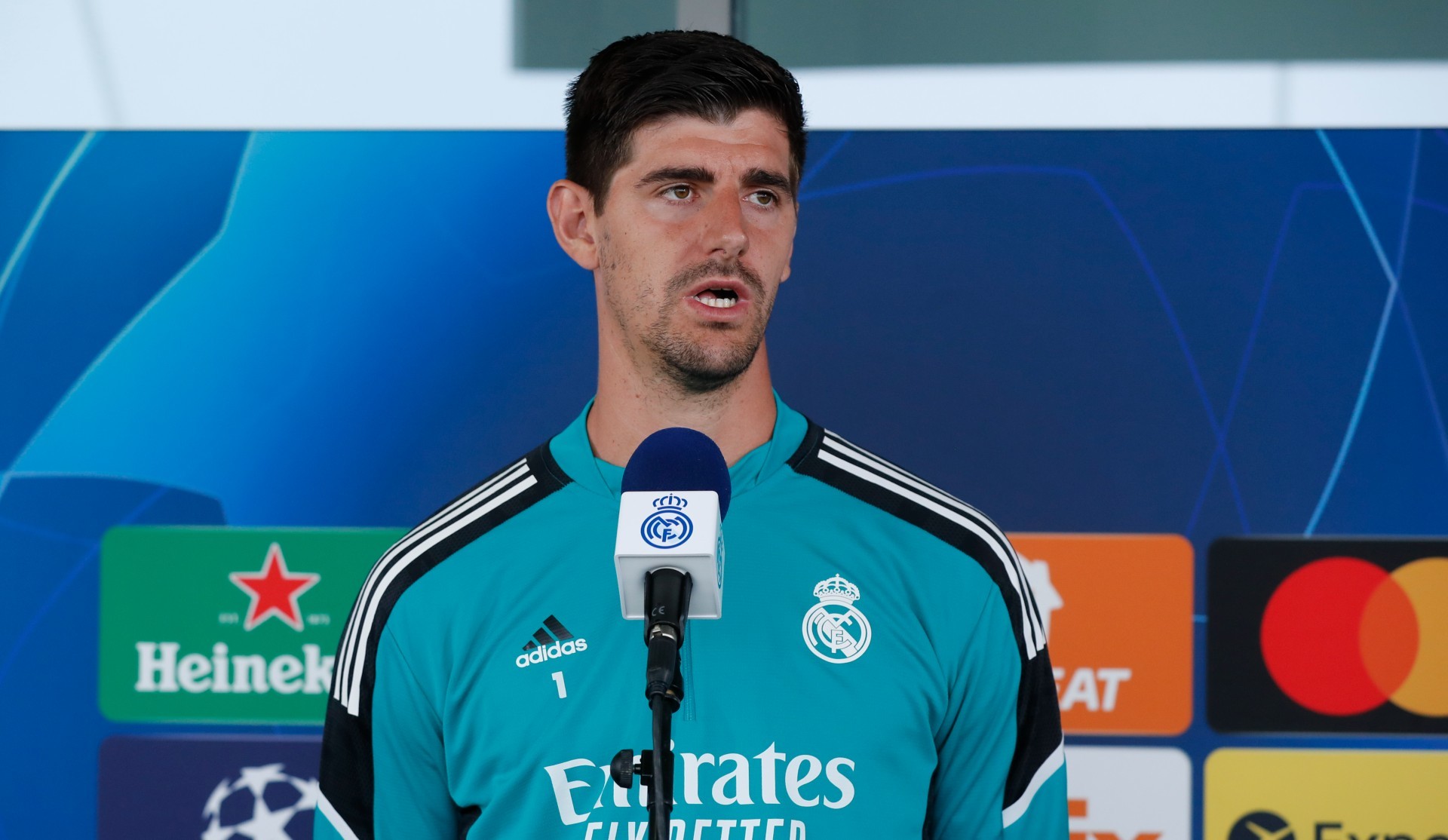 Thibaut Courtois in a press conference