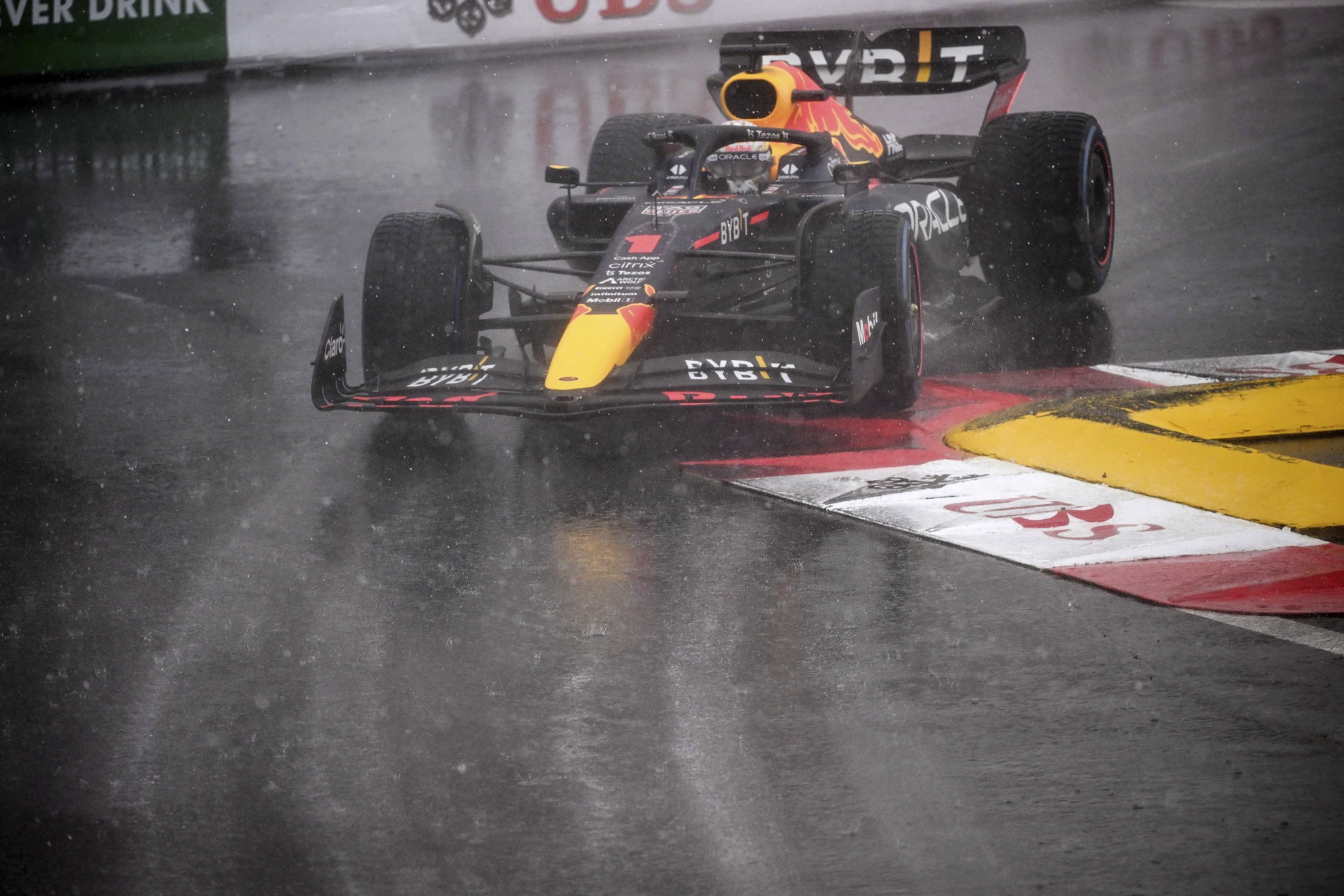 Red Bull driver Max Verstappen of the Netherlands warms up his car prior to the start of the  lt;HIT gt;Monaco lt;/HIT gt; Formula One Grand Prix, at the  lt;HIT gt;Monaco lt;/HIT gt; racetrack, in  lt;HIT gt;Monaco lt;/HIT gt;, Sunday, May 29, 2022. (Pool Photo/Christian Bruna/Via AP)