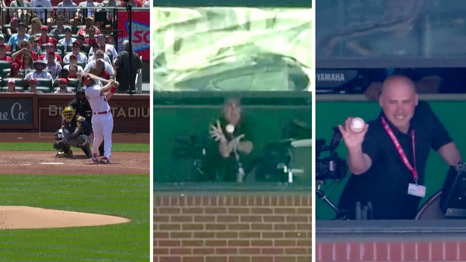 El 'catch' nunca visto en la MLB: la atrapó el tío del órgano... ¡sacando el brazo por una ventana!