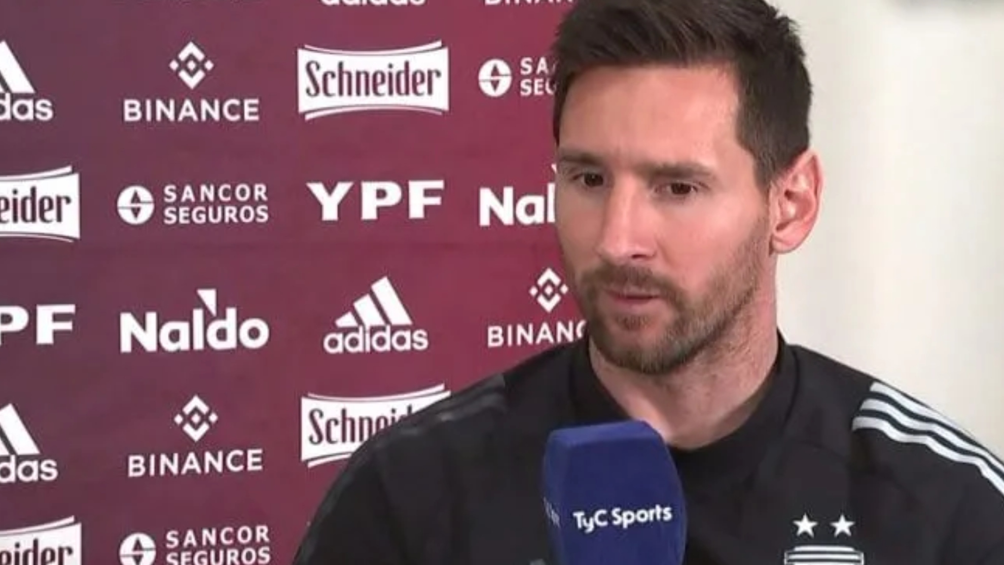 Leo Messi, en una imagen de la entrevista con TyC Sports