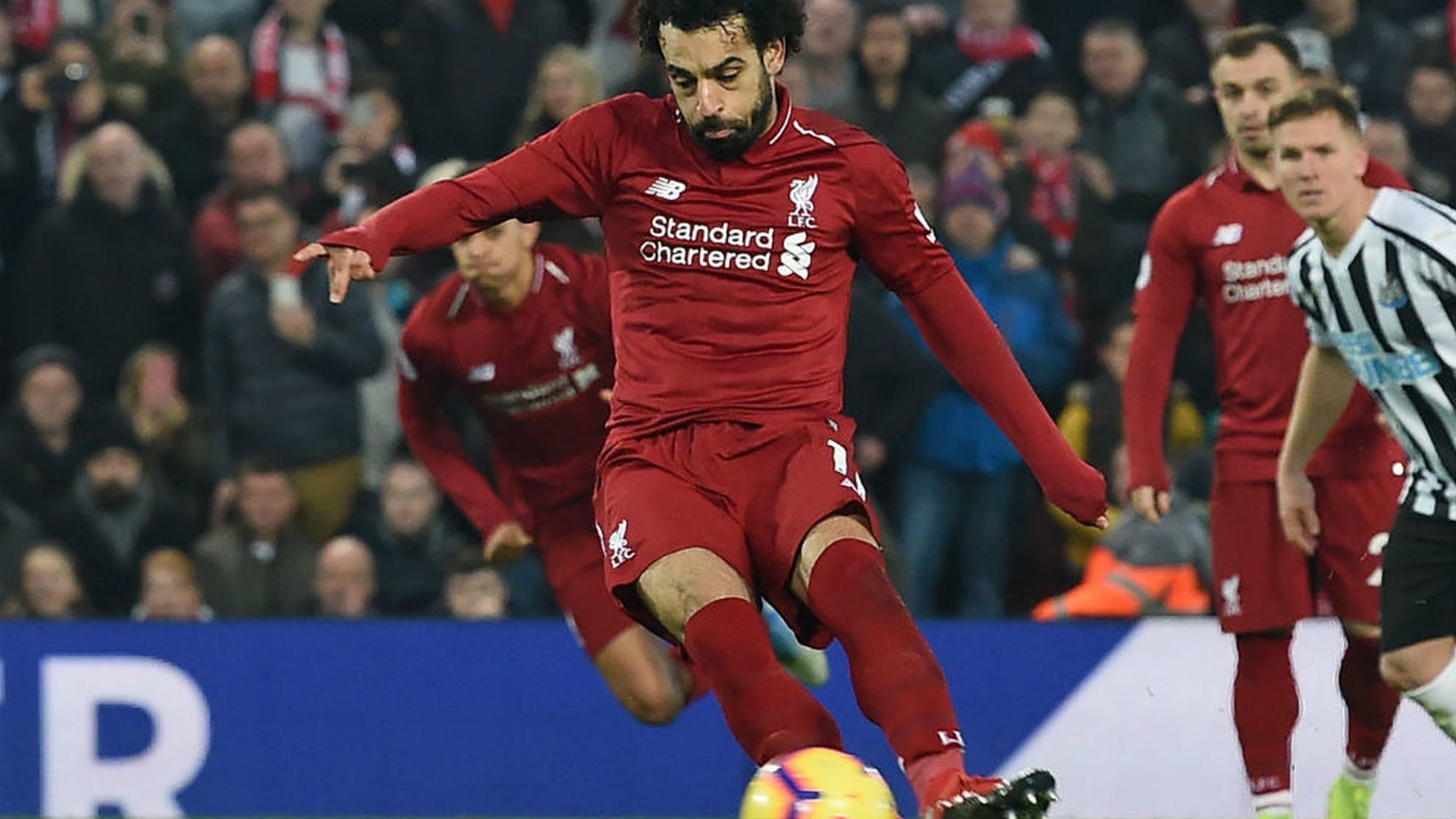 Mohamed Salah in a match against Newcastle