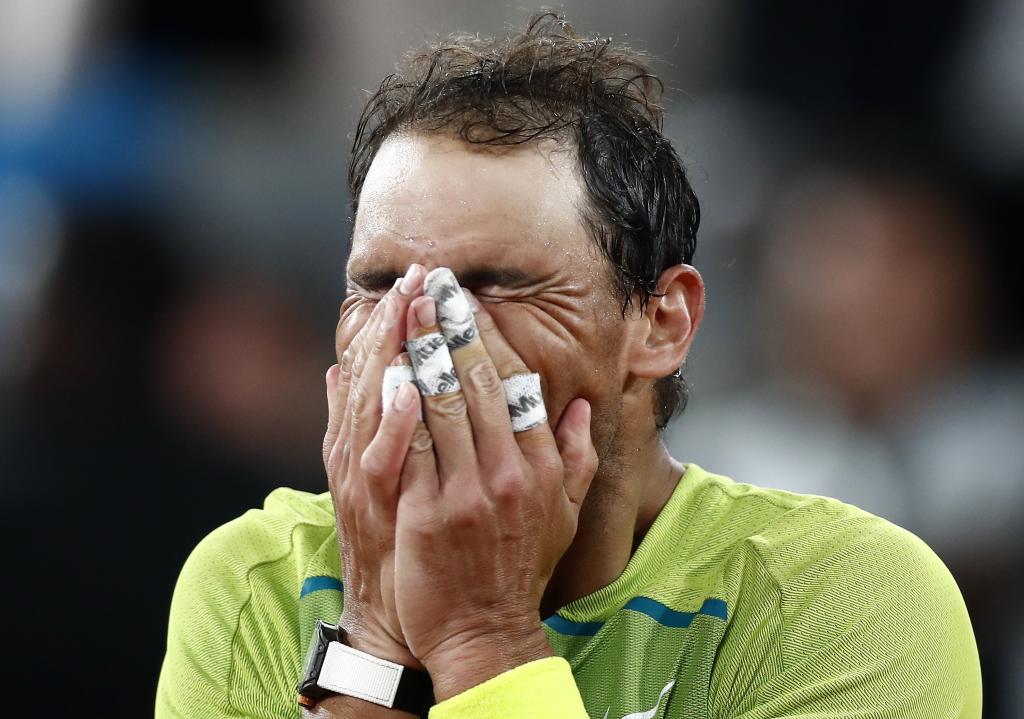 Rafa Nadal tras ganar a Djokovic.
